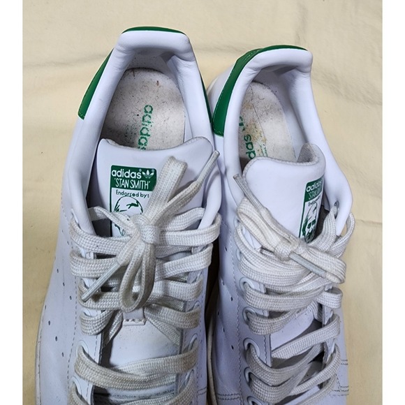 Adidas Stan Smith Shoes White Green Men\'s Size‎ 8 1/2 Rubber Leather main image 6